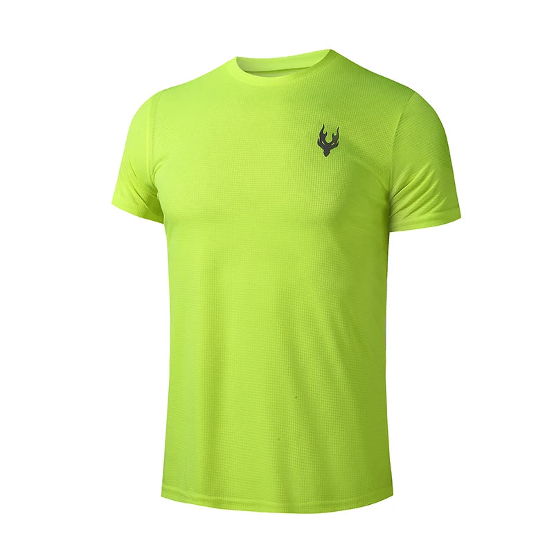 Men's Running T-Shirt Summer Sport Tops Tee Jersey Male Football Clothing Quick Dry Tshirt Gym Fitness Workout T Shirt Men