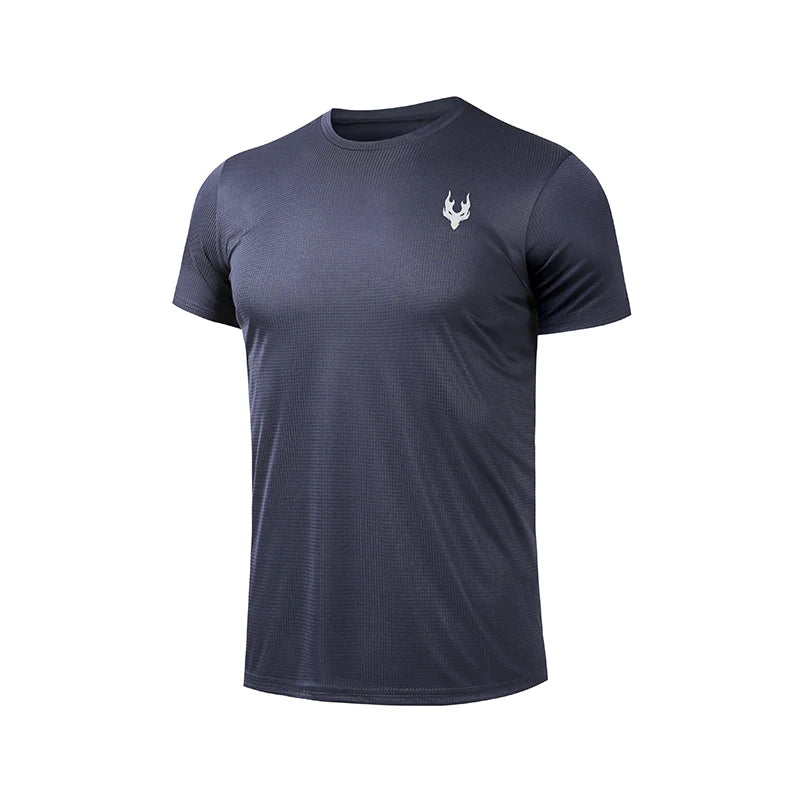 Men's Running T-Shirt Summer Sport Tops Tee Jersey Male Football Clothing Quick Dry Tshirt Gym Fitness Workout T Shirt Men