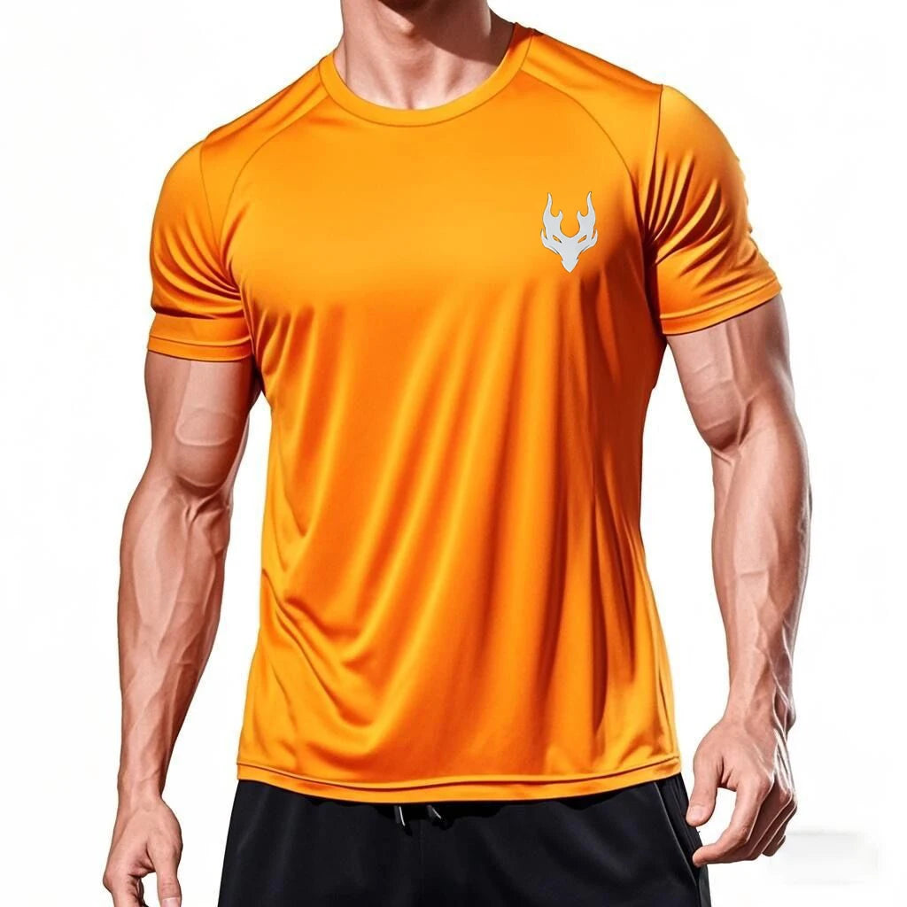 Men's Running T-Shirt Summer Sport Tops Tee Jersey Male Football Clothing Quick Dry Tshirt Gym Fitness Workout T Shirt Men