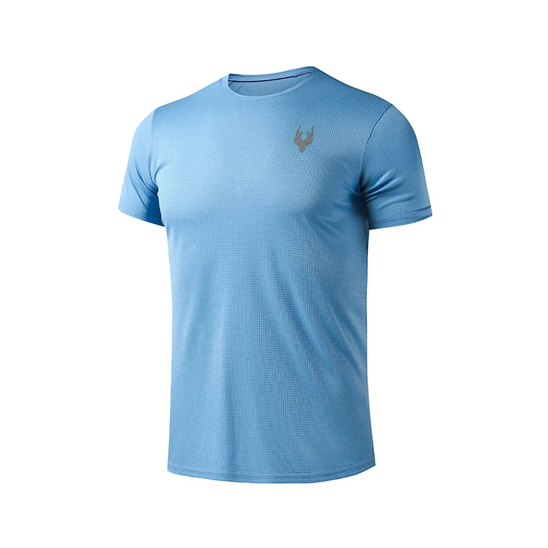 Men's Running T-Shirt Summer Sport Tops Tee Jersey Male Football Clothing Quick Dry Tshirt Gym Fitness Workout T Shirt Men
